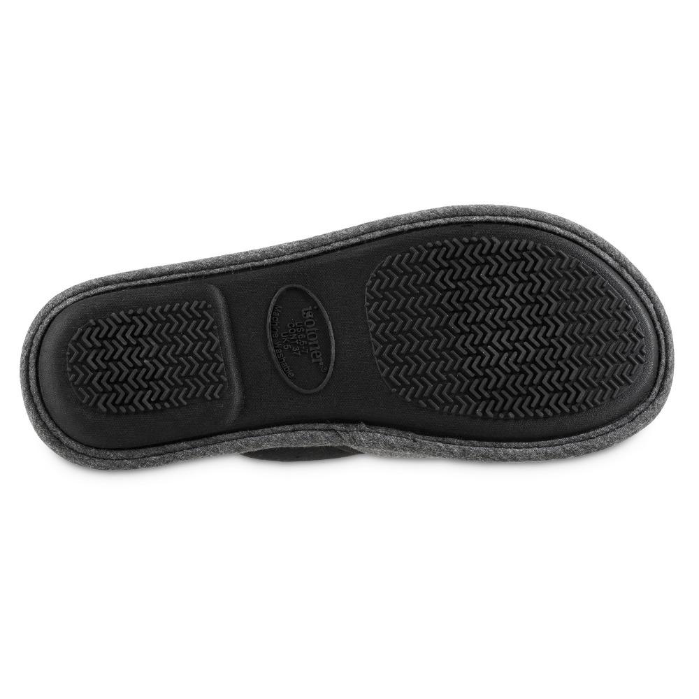Women's Jersey Cambell Clog Slippers in Black  Bottom Sole Tread
