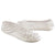 Women's Embroidered Pearl Satin Ballerina Slippers Pair in White Right Angled View