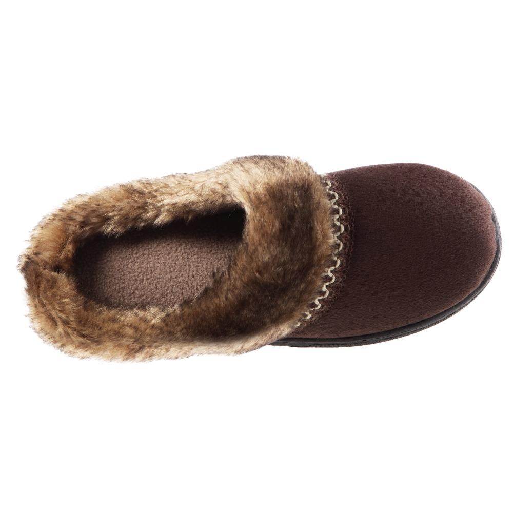 Girl's Wendi Hoodback Slippers in Dark Chocolate (Brown) Inside Top View