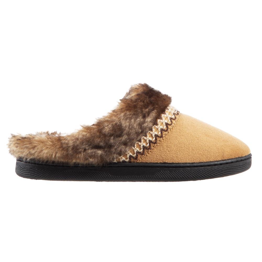 Girl's Wendi Hoodback Slippers in Buckskin (Tan) Side View