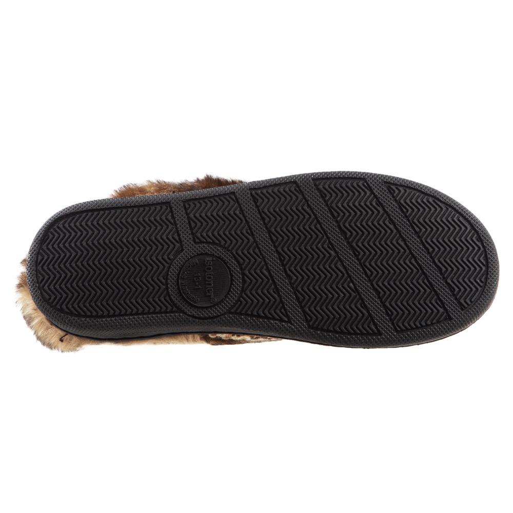 Girl's Wendi Hoodback Slippers in Buckskin (Tan) Bottom Sole Tread