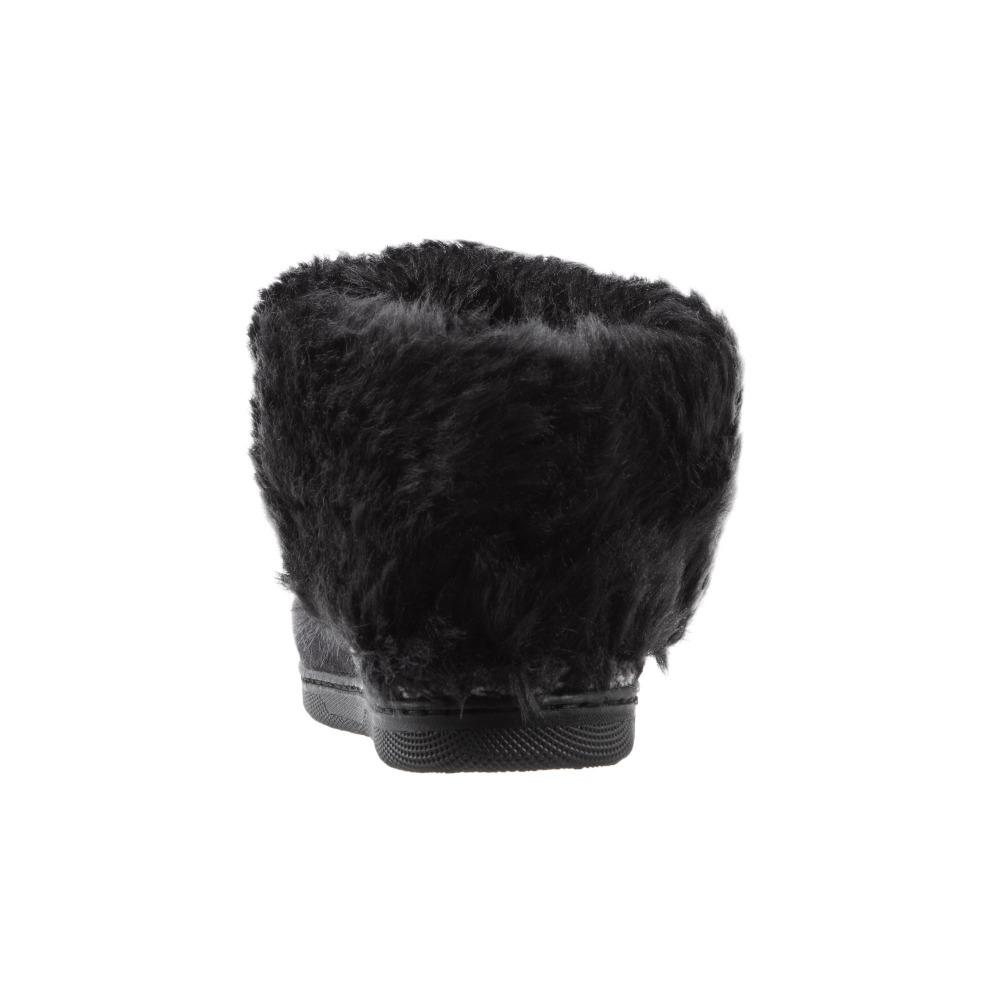 Girl's Wendi Boot Slippers in Black Heel View