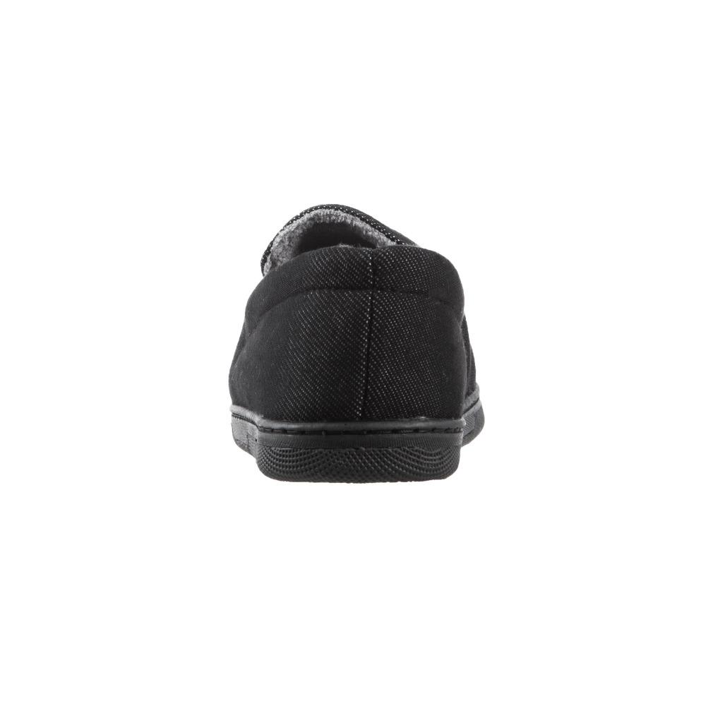 Boy's Chandler Moccasin Slippers in Black Back Heel